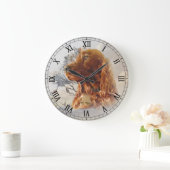 キジのアイリッシュセッター ラージ壁時計 (ホーム)