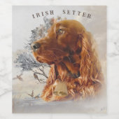キジのアイリッシュセッター ワインラベル (シングルラベル)
