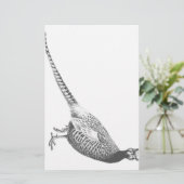 キジのスケッチ 便箋 (スタンド正面)