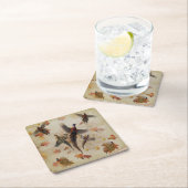 キジのタペストリーポスターアクリルプリントトリプチク スクエアペーパーコースター (インサイチュ)