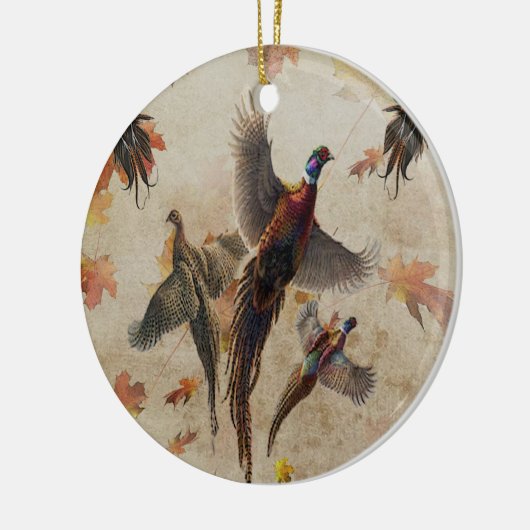 キジのタペストリーポスターアクリルプリントトリプチク セラミックオーナメント (左)