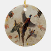 キジのタペストリーポスターアクリルプリントトリプチク セラミックオーナメント (裏面)