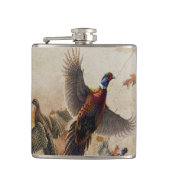 キジのタペストリーポスターアクリルプリントトリプチク フラスク (正面)