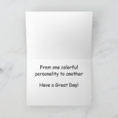 キジのバースデー・カード カード (内部)