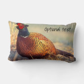 キジのパーソナライズで美しい写真 ランバークッション (裏面)
