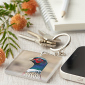 キジのポートレート キーホルダー (正面右)