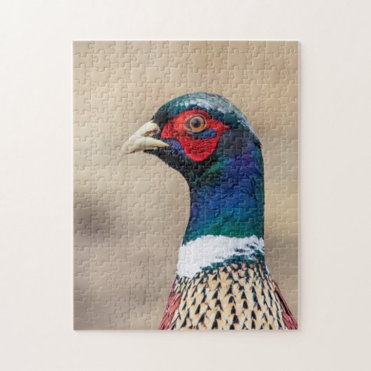 キジのポートレート ジグソーパズル (縦)