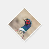 キジのポートレート スタンダードカクテルナプキン (角)