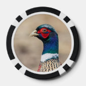 キジのポートレート ポーカーチップ (裏面)
