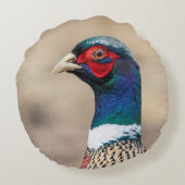 キジのポートレート ラウンドクッション (裏面)