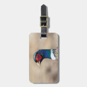 キジのポートレート ラゲッジタグ (正面縦)