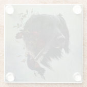 キジの大きなムンスターランダー ガラスコースター (裏面)