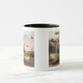 キジの射撃、発砲(キャンバスの油) マグカップ (中央)