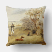 キジの射撃、発砲(キャンバスの油) 2 クッション (裏面)