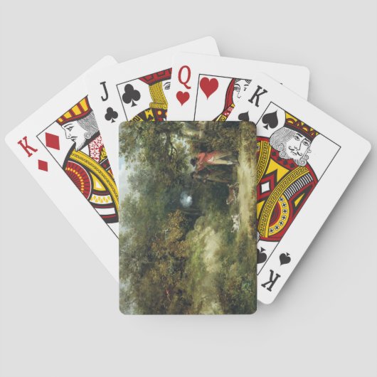 キジの射撃、発砲(キャンバスの油) 3 トランプ (裏面)