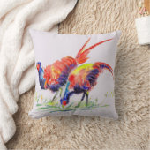 キジの水色 クッション (ブランケット)