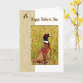 『キジの父の日』 カード (黄色い花)