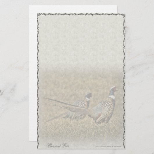 キジの組のカスタムの文房具 便箋 (正面/裏面)