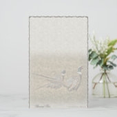 キジの組のカスタムの文房具 便箋 (スタンド正面)