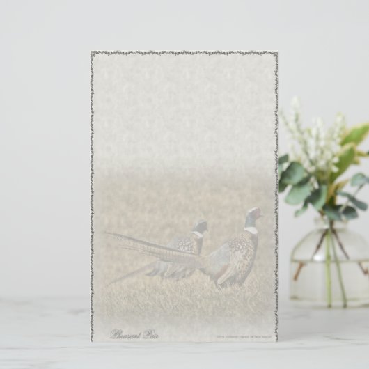 キジの組のカスタムの文房具 便箋 (スタンド正面)