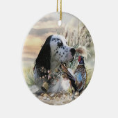 キジの美しいイギリスのセッター,芸術 セラミックオーナメント (右)