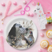 キジの美しいイギリスのセッター，芸術 ペーパープレート (パーティー)