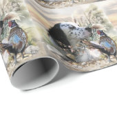 キジの美しいイギリスのセッター，芸術 ラッピングペーパー (ロールコーナー)