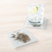 キジの美しいセッター，アート ガラスコースター (アングル)