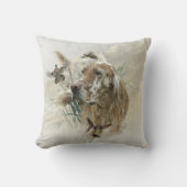 キジの美しいセッター，アート クッション (正面)