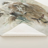 キジの美しいセッター，アート シェルパブランケット (3/4)