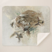 キジの美しいセッター，アート シェルパブランケット (正面(横))