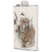 キジの美しいセッター，アート フラスク (左)