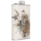 キジの美しいセッター，アート フラスク (右)