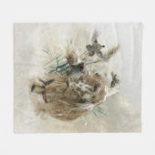 キジの美しいセッター,アート フリースブランケット (正面(横))