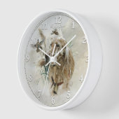 キジの美しいセッター,アート 壁時計 (傾斜)