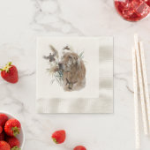 キジの美しいセッター，アート 縁ありカクテルナプキン (インサイチュ)