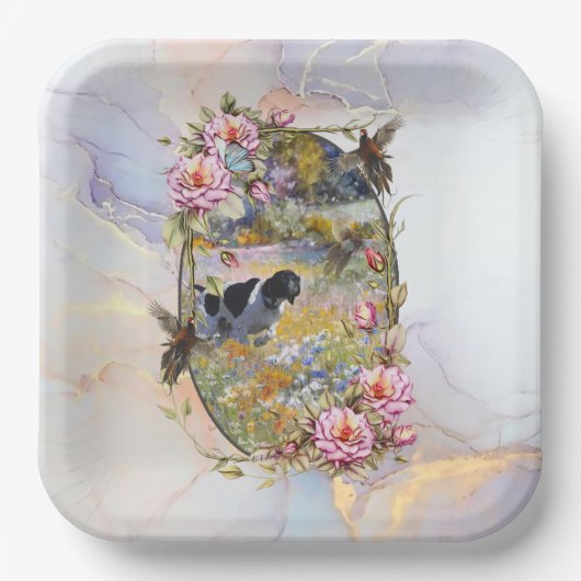 キジの美しいポインタ ペーパープレート (正面)