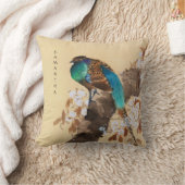 キジの美しい咲く木のヴィンテージ 日本の クッション (ブランケット)