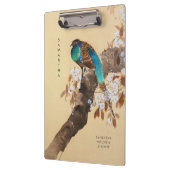 キジの美しい咲く木のヴィンテージ 日本の クリップボード (左)