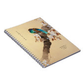 キジの美しい咲く木のヴィンテージ 日本の ノートブック (右側)