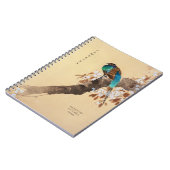 キジの美しい咲く木のヴィンテージ 日本の ノートブック (左側)