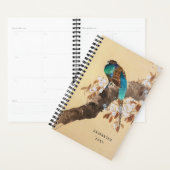 キジの美しい咲く木のヴィンテージ 日本の プランナー手帳 (ディスプレー)