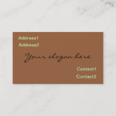 キジの羽の名刺 名刺 (裏面)