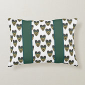 キジの羽インスパイア形ハート アクセントクッション (正面)