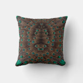 キジの羽毛フラクタルデザイン クッション (裏面)