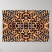 キジの羽毛万華鏡のように千変万化するパターン ポスター (正面)