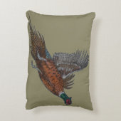 キジの飛行中にアクセントの枕 アクセントクッション (裏面(縦))