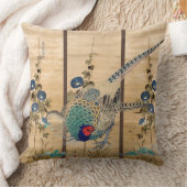 キジの鳥の朝顔によっては装飾用クッションが開花します クッション (ブランケット)