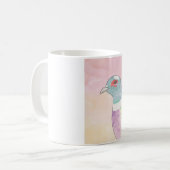 キジの鳥の水彩画 コーヒーマグカップ (正面左)