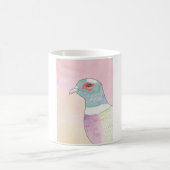 キジの鳥の水彩画 コーヒーマグカップ (中央)